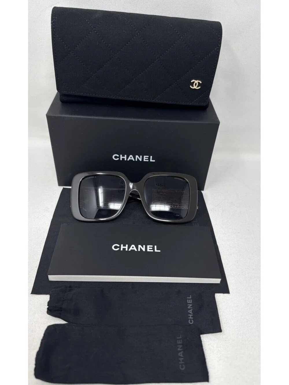 CHANEL CH 5532 Sunglasses Dark Brown Frame Gray Gradient Lens - Authentic NIB